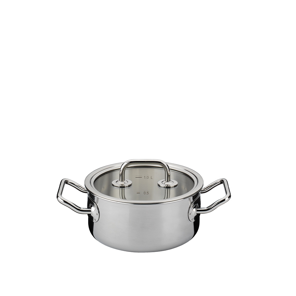 Spring - frying pan with glass lid 16 cm BRIGADE BASIC